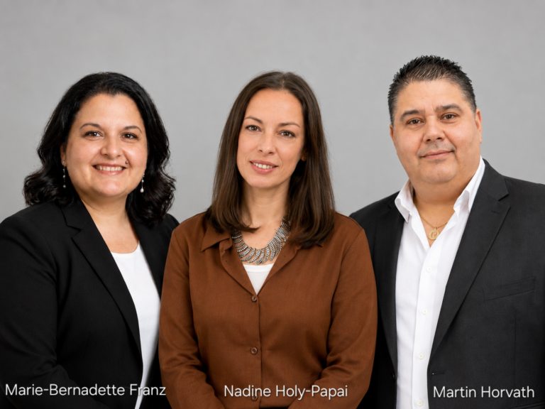 Vorstand HANGO ROMA: Marie-Bernadette Franz, Nadine Holy-Papai, Martin Horvath